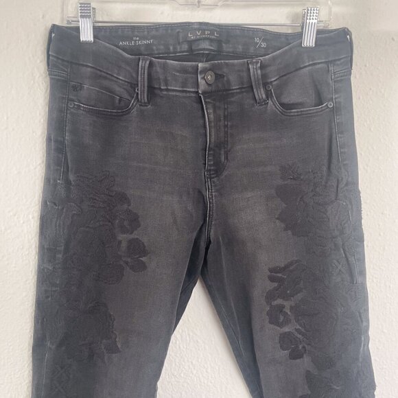 LVPL by Liverpool Kaden Embroidered Release Hem Ankle Jeans stretch Size 10/30 - Picture 3 of 12